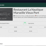 La Nautique Marseille - Vieux Port formulaire Réservation